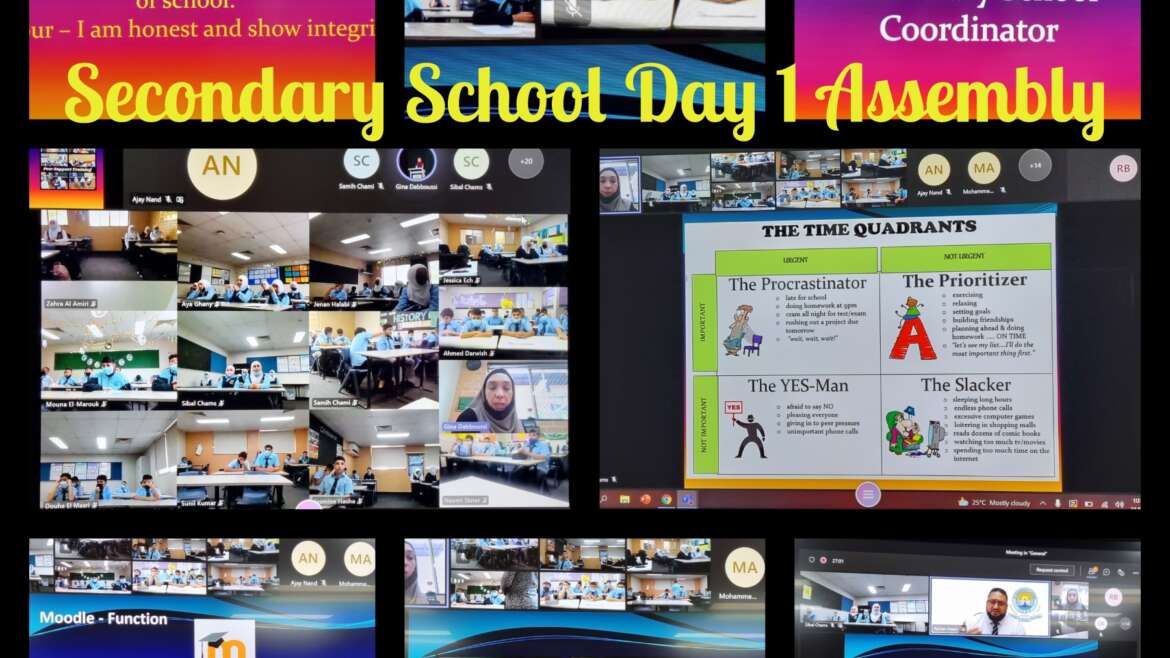SECONDARY SCHOOL DAY 1 ASSEMBLY